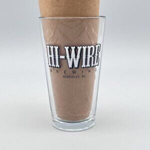 Hi-Wire Brewing Logo 16 Oz. Pint Beer Glass North Carolina